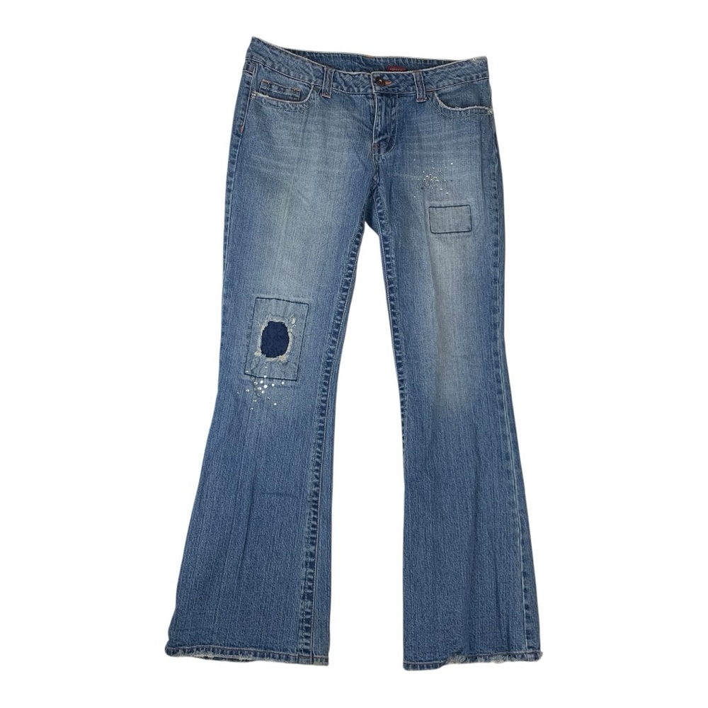 Bongo Juniors 13 32 Patchwork Denim Distressed Bl… - image 1